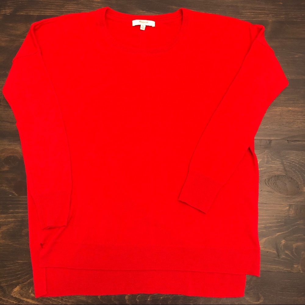 Madewell merino wool sweater red